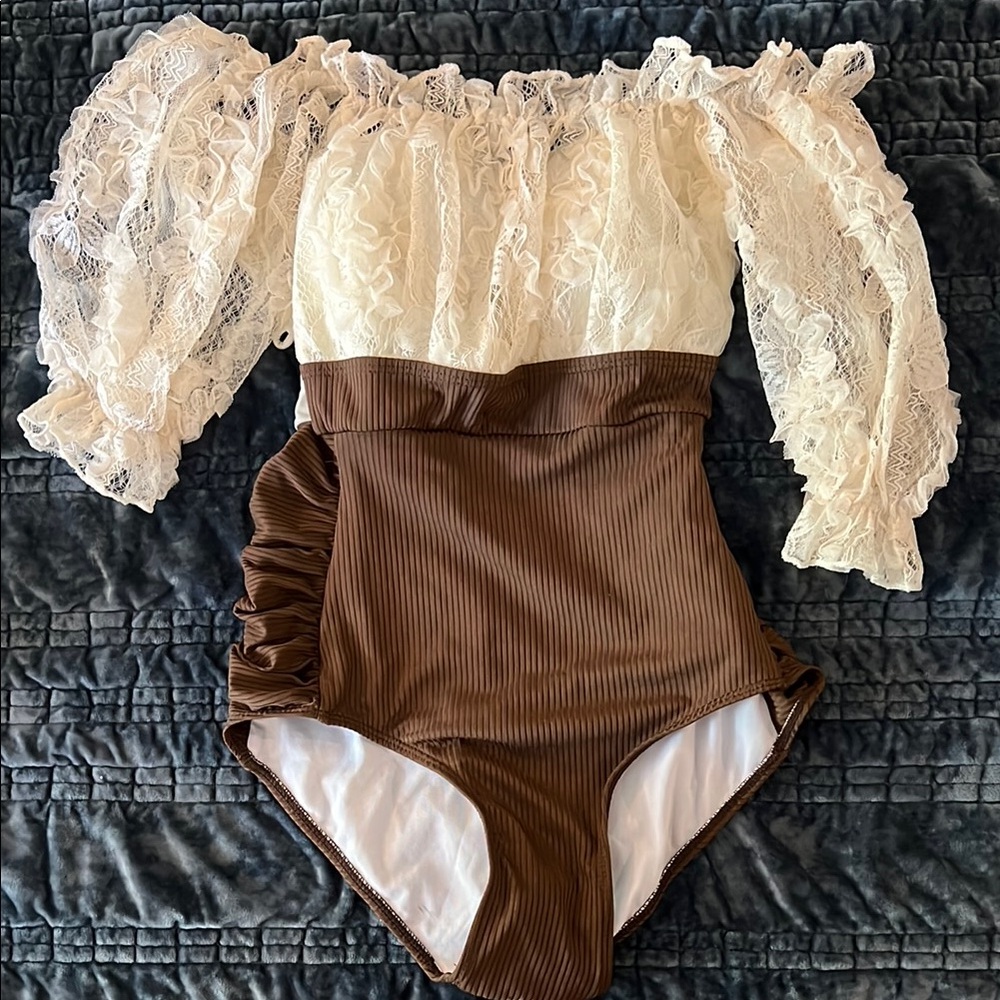 Lace Off-Shoulder Swimsuit never worn custom